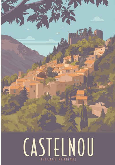 AFFICHE 50X70 BONIFACIO - MARCEL TRAVEL POSTERS