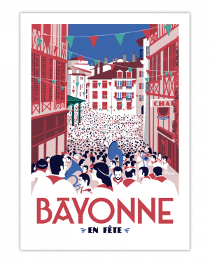 Affiche Marcel "Bayonne en Fête" 50 x 70