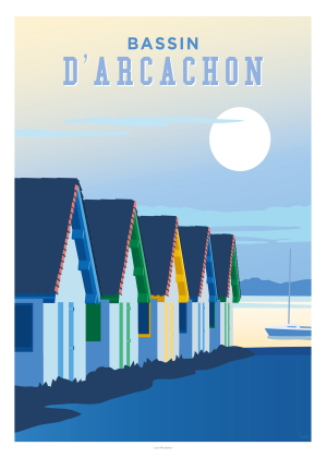 Affiche Syco "Bassin d'Arcachon, Arès" - 30x40