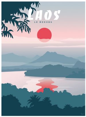 Affiche Syco "Asie, le Laos" - 30x40