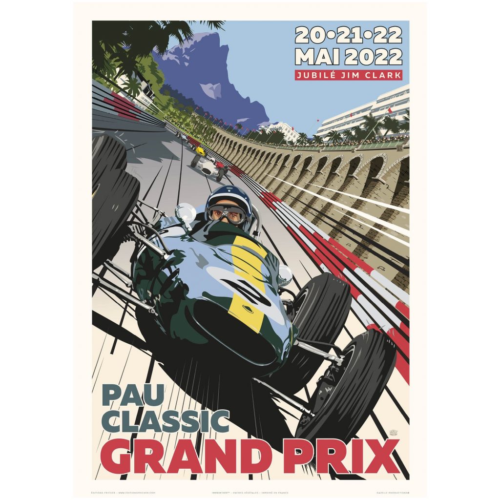 Affiche Fricker “ Pau Classic grand prix 2022” 30 x 40 L'Imagier